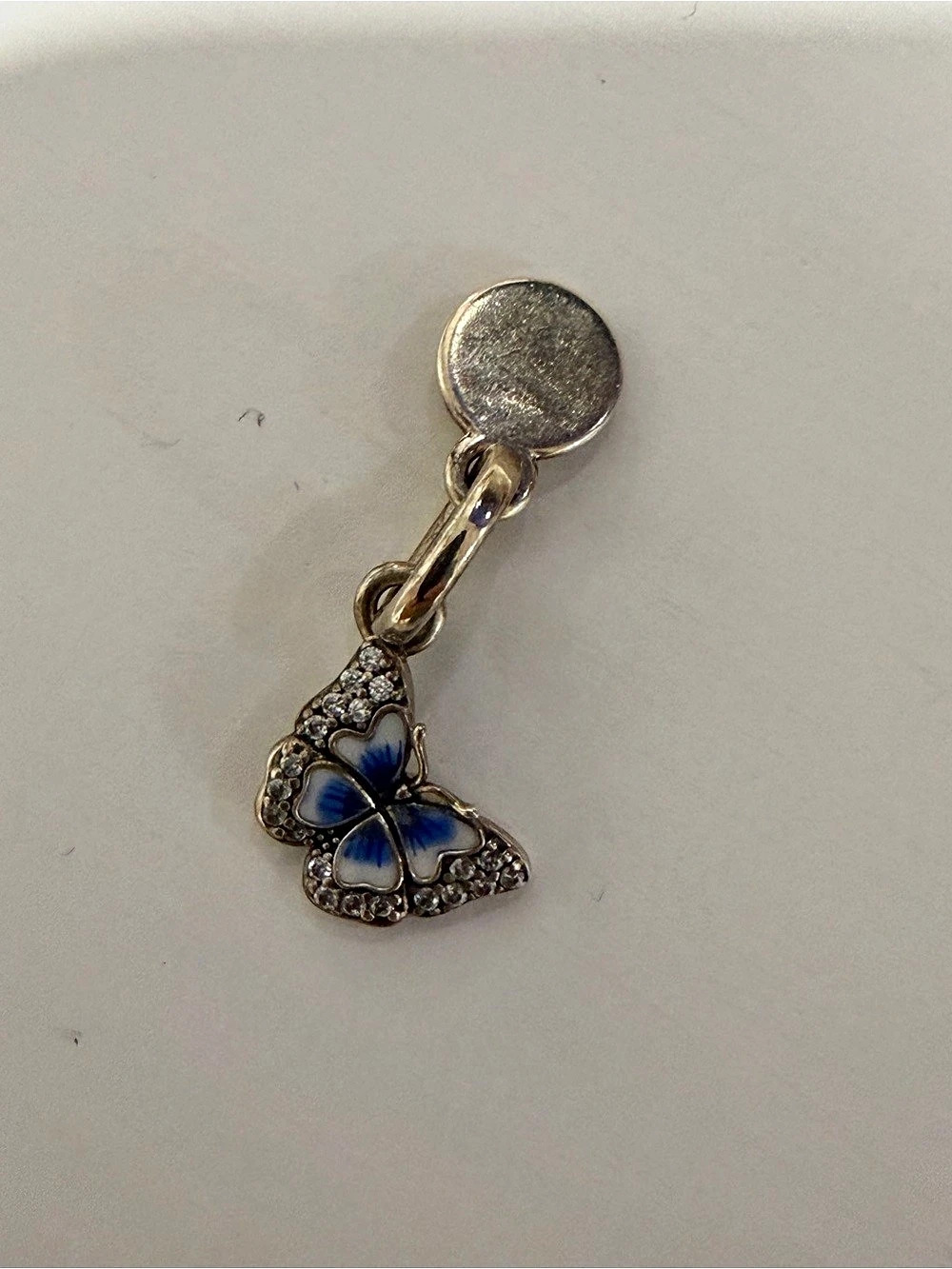 Pandora Blue Enamel Butterfly Charm Bracelet